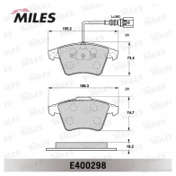 Тормозные колодки дисковые, комплект MILES UNGRL 3 E400298 1420605117 - Изображение 2