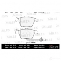 Тормозные колодки дисковые, комплект MILES F CPL6 Audi A6 E400292