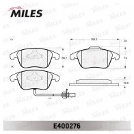 Тормозные колодки дисковые, комплект MILES E400276 1420603463 KNS L6JB - Изображение 2