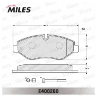 Тормозные колодки дисковые, комплект MILES 1420604941 E400260 B KHTF1 - Изображение 2