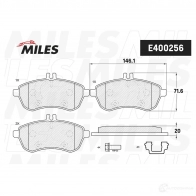 Тормозные колодки дисковые, комплект MILES 1QGT 05F E400256 1420604954 - Изображение 2