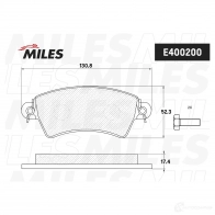 Тормозные колодки дисковые, комплект MILES UR1R5 V E400200 1420603532 - Изображение 2