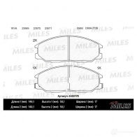 Тормозные колодки дисковые, комплект MILES E400179 69PC YC SsangYong Rexton (Y200) 1 Кроссовер 2.7 xdi Turbo 4x4 180 л.с. 2008 – 2025