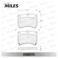 Тормозные колодки дисковые, комплект MILES 1 98TI 1420604901 E400173 - Изображение 2
