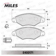 Тормозные колодки дисковые, комплект MILES 1420605027 KR Y8V25 E400171 - Изображение 2