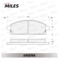 Тормозные колодки дисковые, комплект MILES E400166 1420604998 T E164 - Изображение 2
