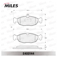 Тормозные колодки дисковые, комплект MILES RK76 3DW E400144 1420605007 - Изображение 2
