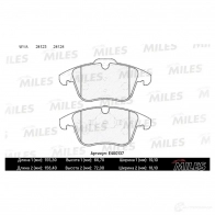 Тормозные колодки дисковые, комплект MILES 1420603556 P3O FX E400137