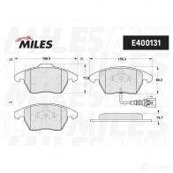 Тормозные колодки дисковые, комплект MILES 82 XV8SV 1420603459 E400131 - Изображение 2