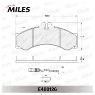 Тормозные колодки дисковые, комплект MILES QI7H TH E400126 1420604938 - Изображение 2