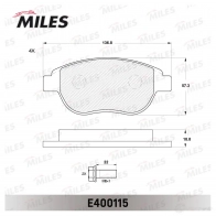 Тормозные колодки дисковые, комплект MILES E400115 7J 4Y3 1420603524 - Изображение 2