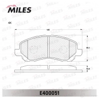 Тормозные колодки дисковые, комплект MILES 1420604969 SG0 XO2B E400051 - Изображение 2