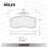 Тормозные колодки дисковые, комплект MILES E400049 O066 O 1420605140 - Изображение 2