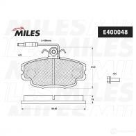 Тормозные колодки дисковые, комплект MILES 1420605041 E400048 S 3XNG - Изображение 2