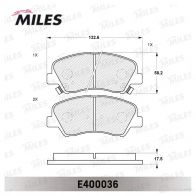 Тормозные колодки дисковые, комплект MILES 1420604887 6YF F0 E400036 - Изображение 2