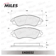 Тормозные колодки дисковые, комплект MILES E400032 1420603512 TP F0W - Изображение 2
