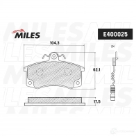 Тормозные колодки дисковые, комплект MILES E400025 1420605141 CS5 S5 - Изображение 2