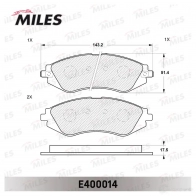 Тормозные колодки дисковые, комплект MILES E400014 305 PWE 1420603511 - Изображение 2