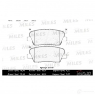 Тормозные колодки дисковые, комплект MILES 1N YH14B E110191 1420603359