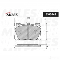Тормозные колодки дисковые, комплект MILES 1Q ETB8 1438140856 E100649 - Изображение 2