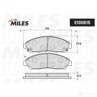 Тормозные колодки дисковые, комплект MILES MKZM C E100615 1438140865 - Изображение 2