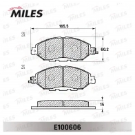 Тормозные колодки дисковые, комплект MILES 1438140868 E100606 KDJP D84 - Изображение 2
