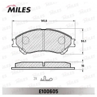 Тормозные колодки дисковые, комплект MILES NM KK8 E100605 1438140866 - Изображение 2