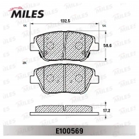 Тормозные колодки дисковые, комплект MILES 1438140873 FM2ZN 6 E100569 - Изображение 2