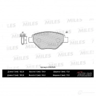 Тормозные колодки дисковые, комплект MILES E100529 QD H5S Renault Megane (LM) 2 Седан 1.4 82 л.с. 2003 – 2025