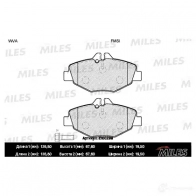 Тормозные колодки дисковые, комплект MILES E100299 1420603302 5 KYWQ