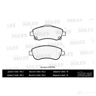 Тормозные колодки дисковые, комплект MILES E100159 PA TA8J 1436967548 - Изображение 2