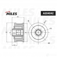 Обгонная муфта генератора MILES AG04042 1439937487 FBL 218 - Изображение 2