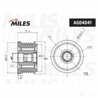 Обгонная муфта генератора MILES AG04041 GX Y99Q 1439937489 - Изображение 2