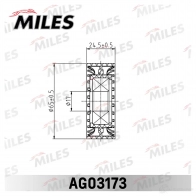 Натяжитель приводного ремня MILES AG03173 J3RQO 2E 1420614235 - Изображение 2