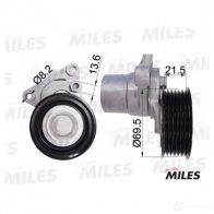Натяжитель приводного ремня MILES 1420599940 AG00306 0 KJ6KHM - Изображение 2