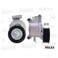 Натяжитель приводного ремня MILES 1420599208 L 28BQ3U AG00292 - Изображение 2