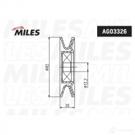 Обводной ролик приводного ремня MILES S 1JGO 1420679023 AG03326 - Изображение 2