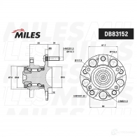 Подшипник ступицы колеса MILES K0 T1G 1420602171 DB83152 - Изображение 2