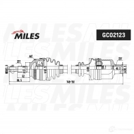 Приводной вал MILES GC02123 GTHJAE R 1420604252 - Изображение 3