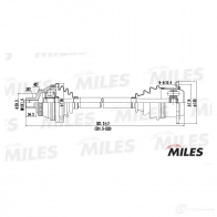 Приводной вал MILES GC02008 82B AA 1420604165 - Изображение 3