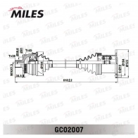 Приводной вал MILES UT V3NKC GC02007 1420604164 - Изображение 3