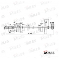 Приводной вал MILES ROV91 MG 1420677782 GC01167 - Изображение 3