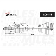 Приводной вал MILES W7ZK OE 1420604121 GC01115 - Изображение 3