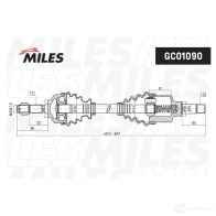 Приводной вал MILES GC01090 1420604100 BGA6 D6 - Изображение 3
