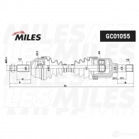 Приводной вал MILES 1420604079 CJ07 OS GC01055 - Изображение 2