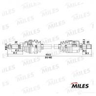 Приводной вал MILES MF F4I GC01048 1420604073 - Изображение 3