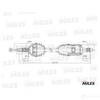 Приводной вал MILES 9 A5SO2 GC01018 1420604045 - Изображение 3