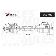 Приводной вал MILES GC01010 QU6A8 31 1420604040 - Изображение 2