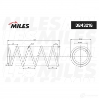 Пружина подвески MILES Iveco Eurocargo Бортовой NFR WZ DB43216