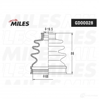 Пыльник шруса MILES 1438141256 I3EN 5SZ GD00028 - Изображение 3
